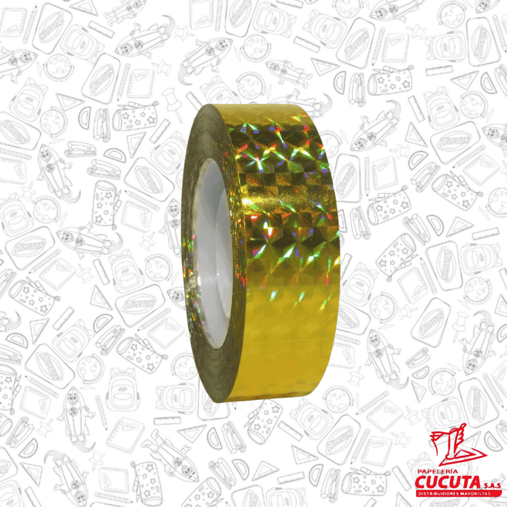 CINTA PAPEL ANCHA HOLOGRAFICA  3CM 50 YARDAS vista 3