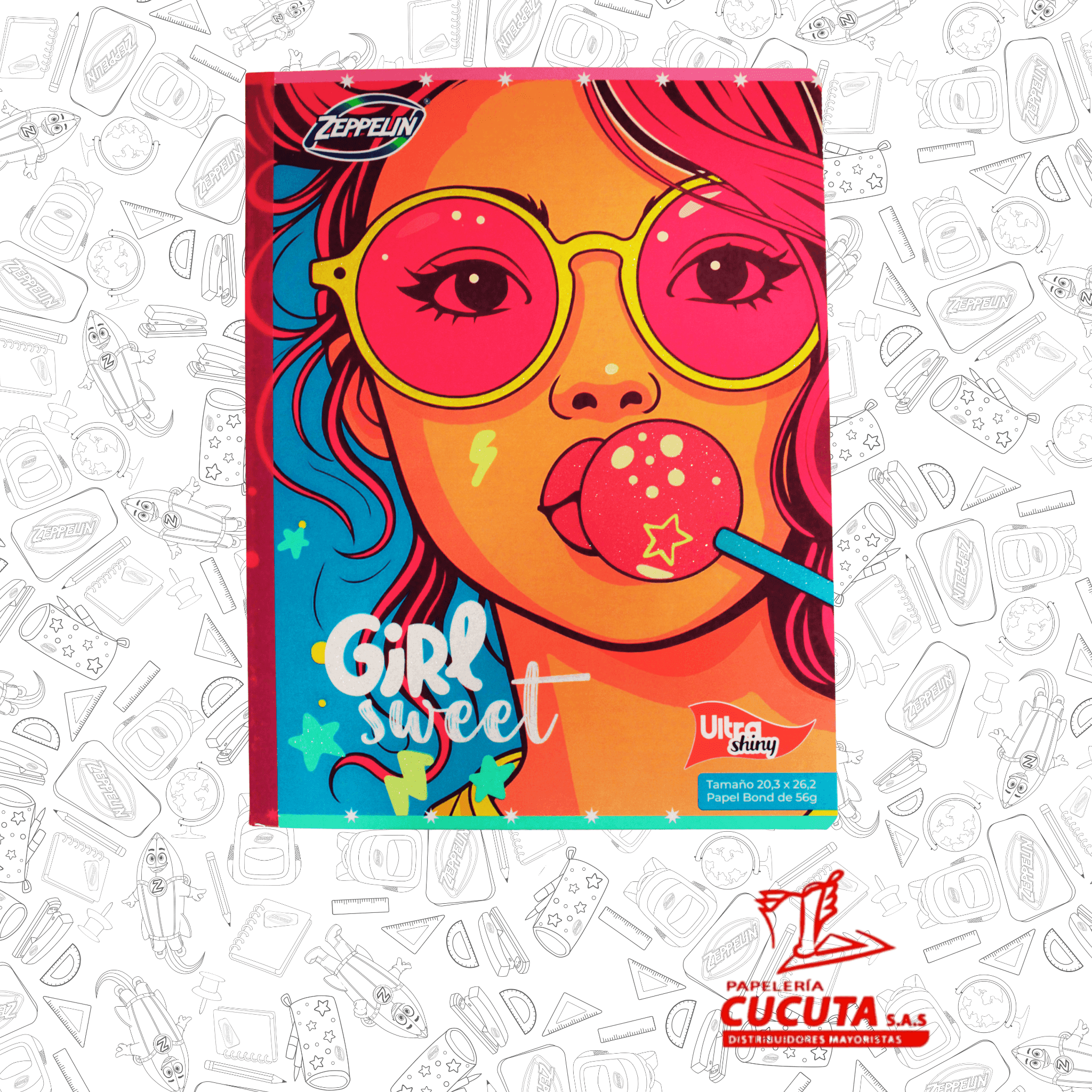 CUADERNO COSIDO 100HJ  GDE -2 ULTRA SHINY 20.3X26.2 PCX30 ZPP vista 2