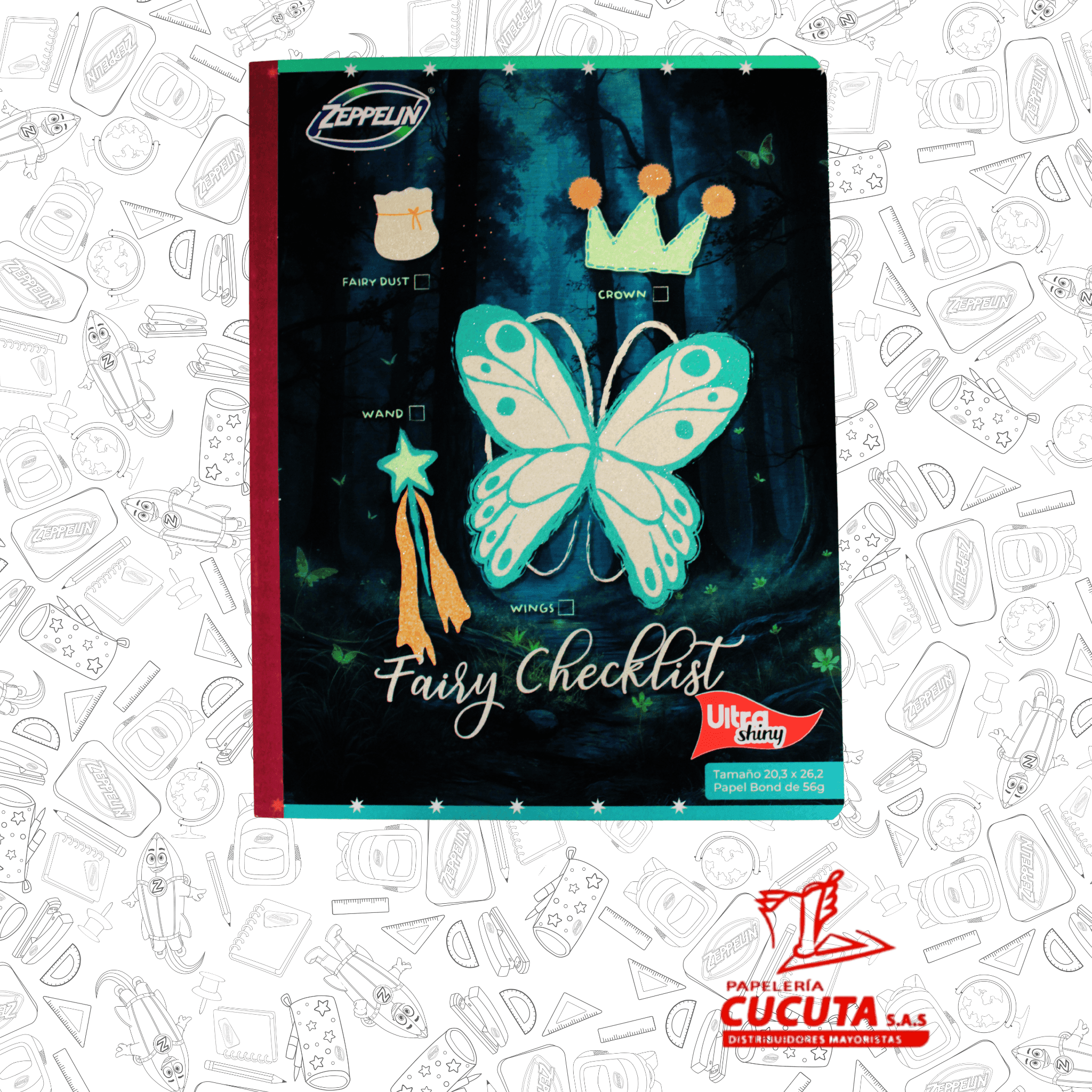 CUADERNO COSIDO 100HJ  GDE -2 ULTRA SHINY 20.3X26.2 PCX30 ZPP vista 3