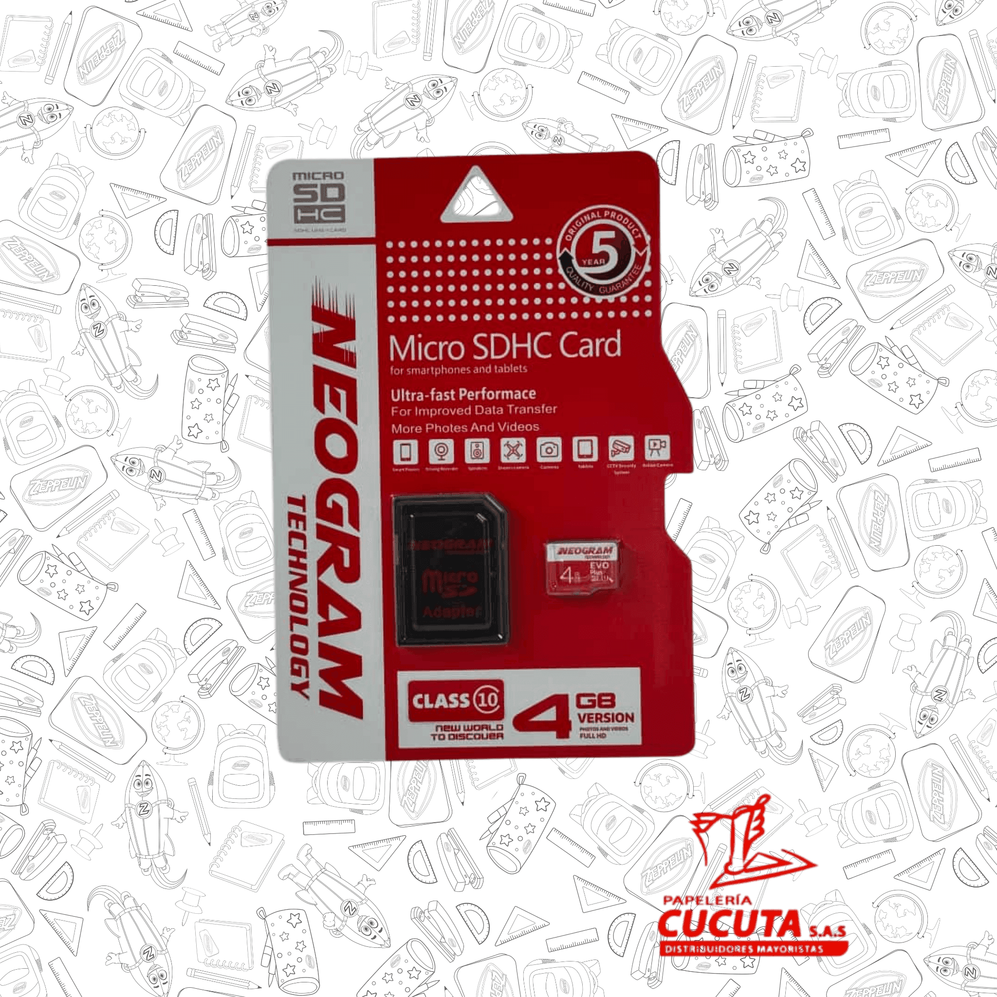MEMORIA MICROSD 4 GAS DG Y NEOGRAM