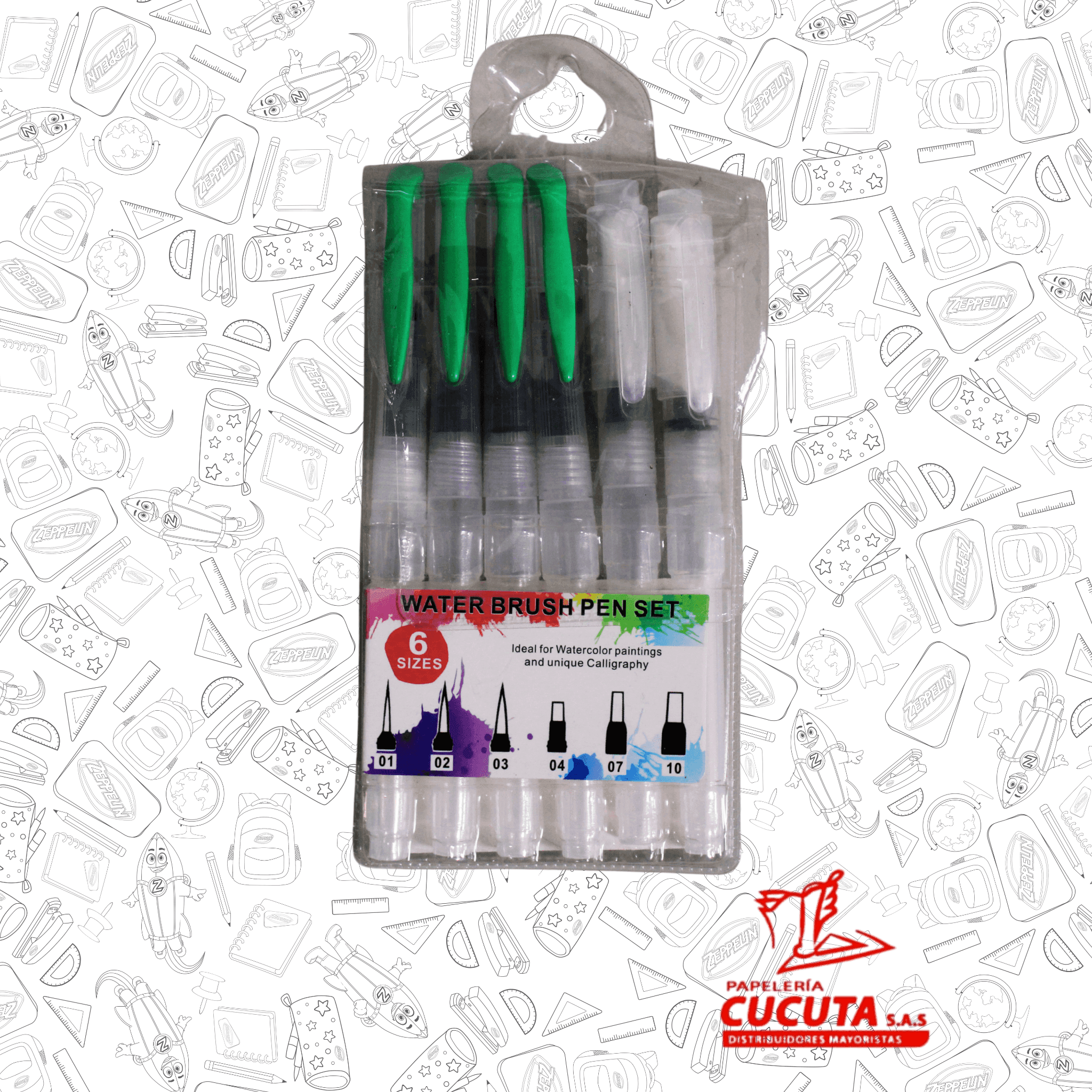 PINCEL ACUARELA X 6 R/F 0166 DE0166