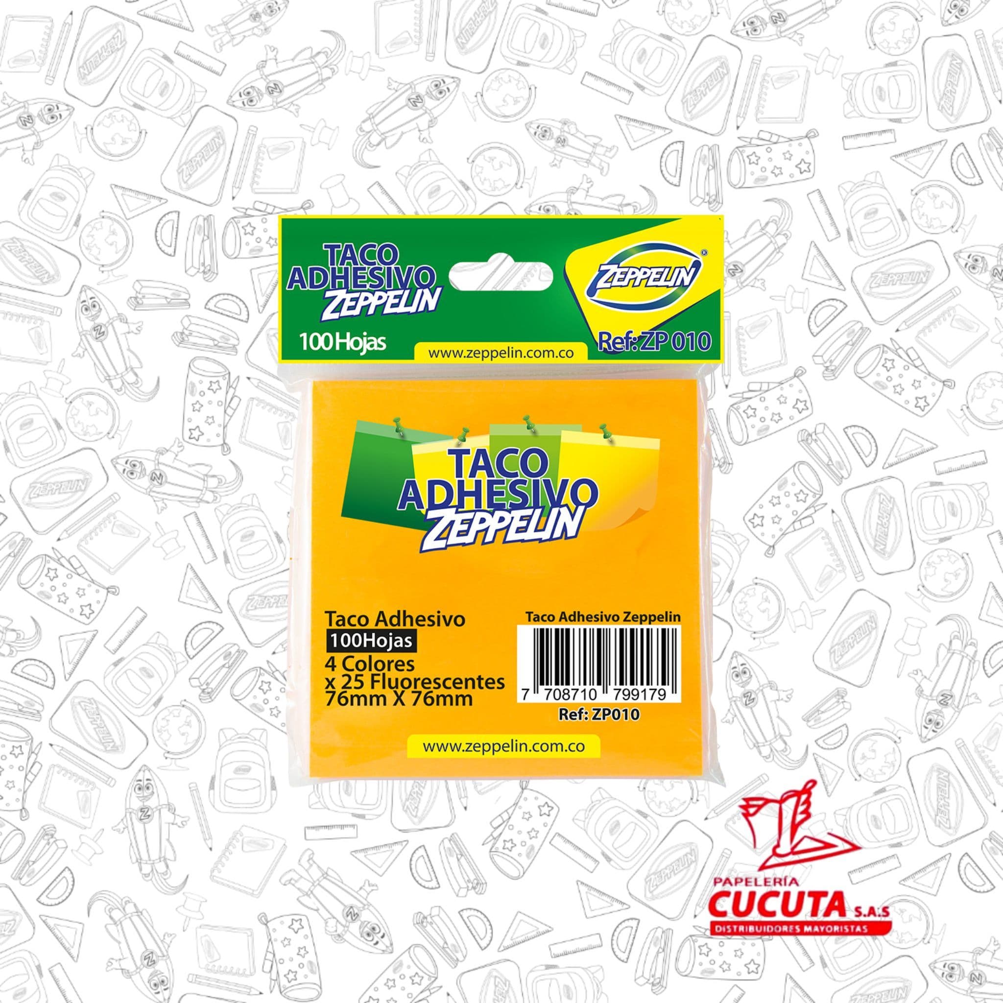 TACO ADHESIVO X 100 FLU ZEPPELIN ZP010