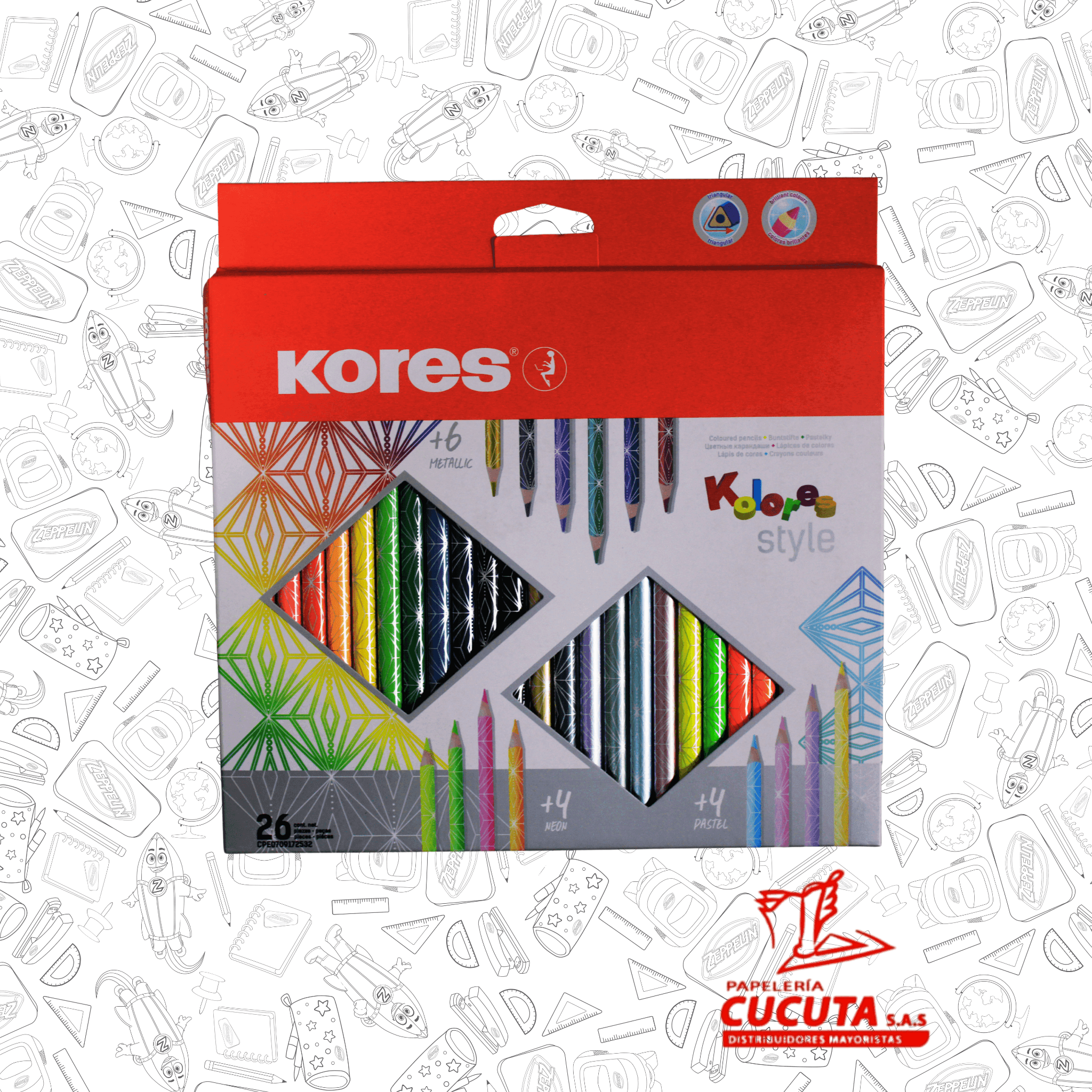 COLOR TRIANGULAR STYLE X 26 KORES