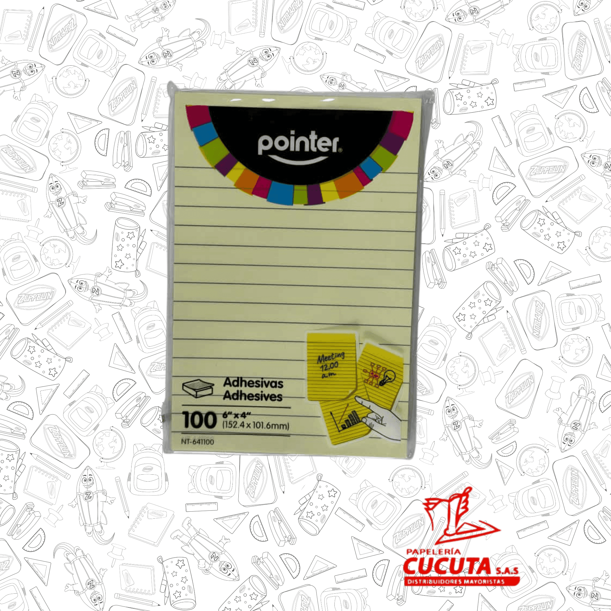 TACO NOTAS ADHESIVAS AMARILLAS 152.4 MM X 101.6 MM POINTER