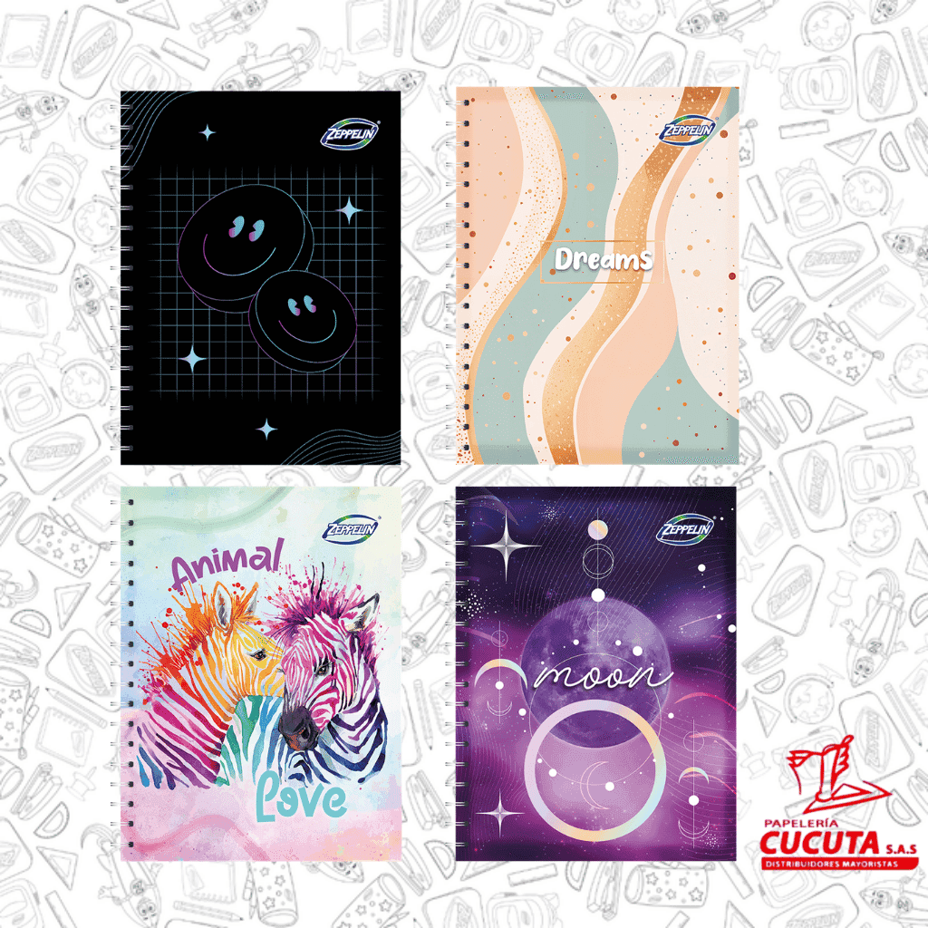 CUADERNO 105 5 MT CUADROS MUJER ZEPPELIN NUEVO