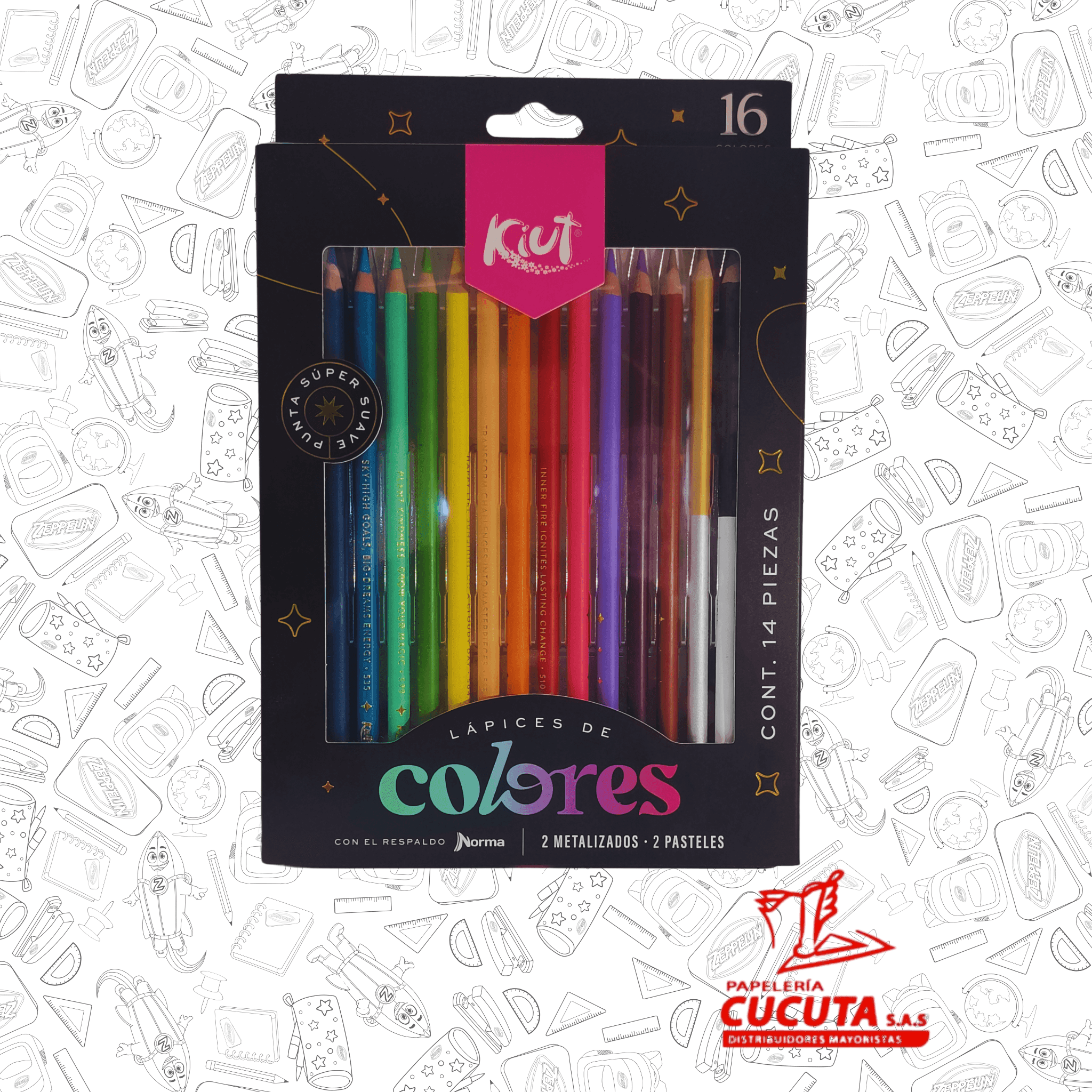 COLOR KIUT X 14 LÁPICES 16 COLORES