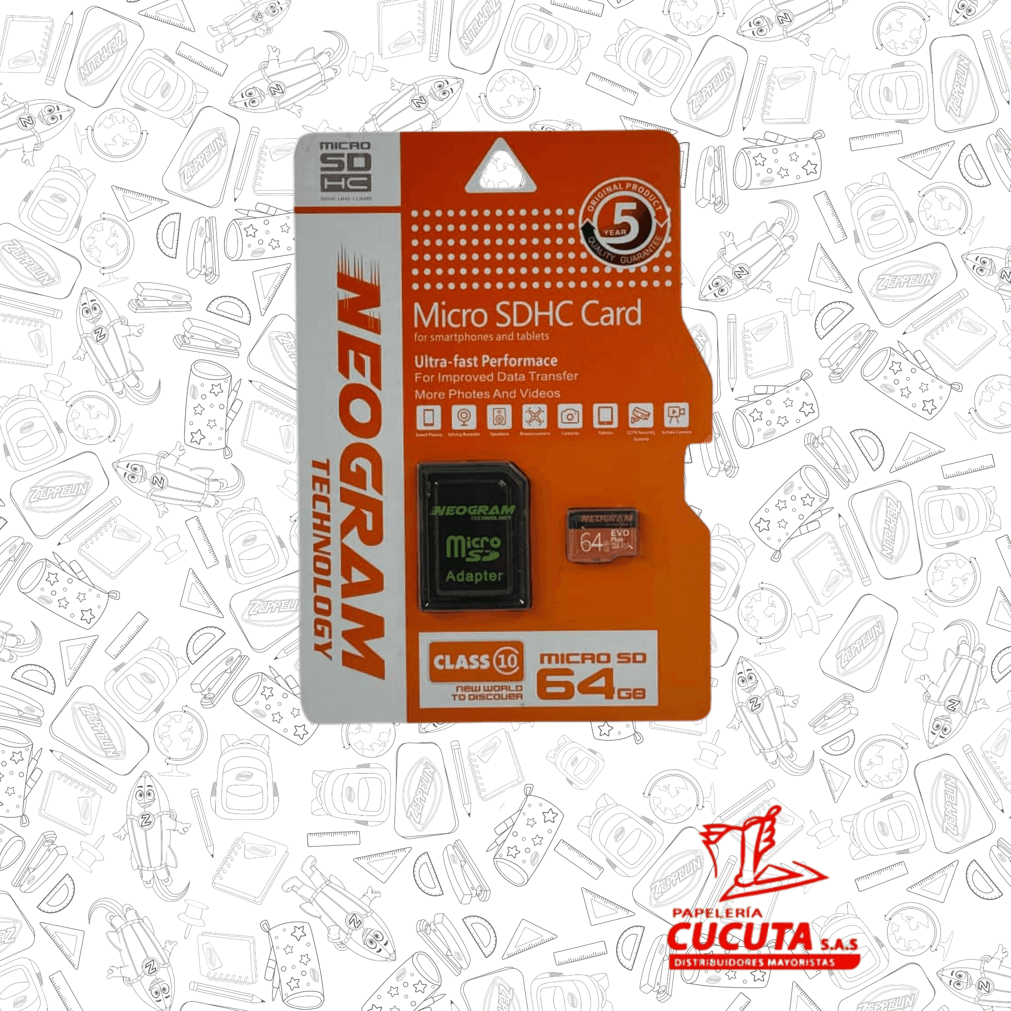 MEMORIA MICRO SD 64 GB NEOGRAM