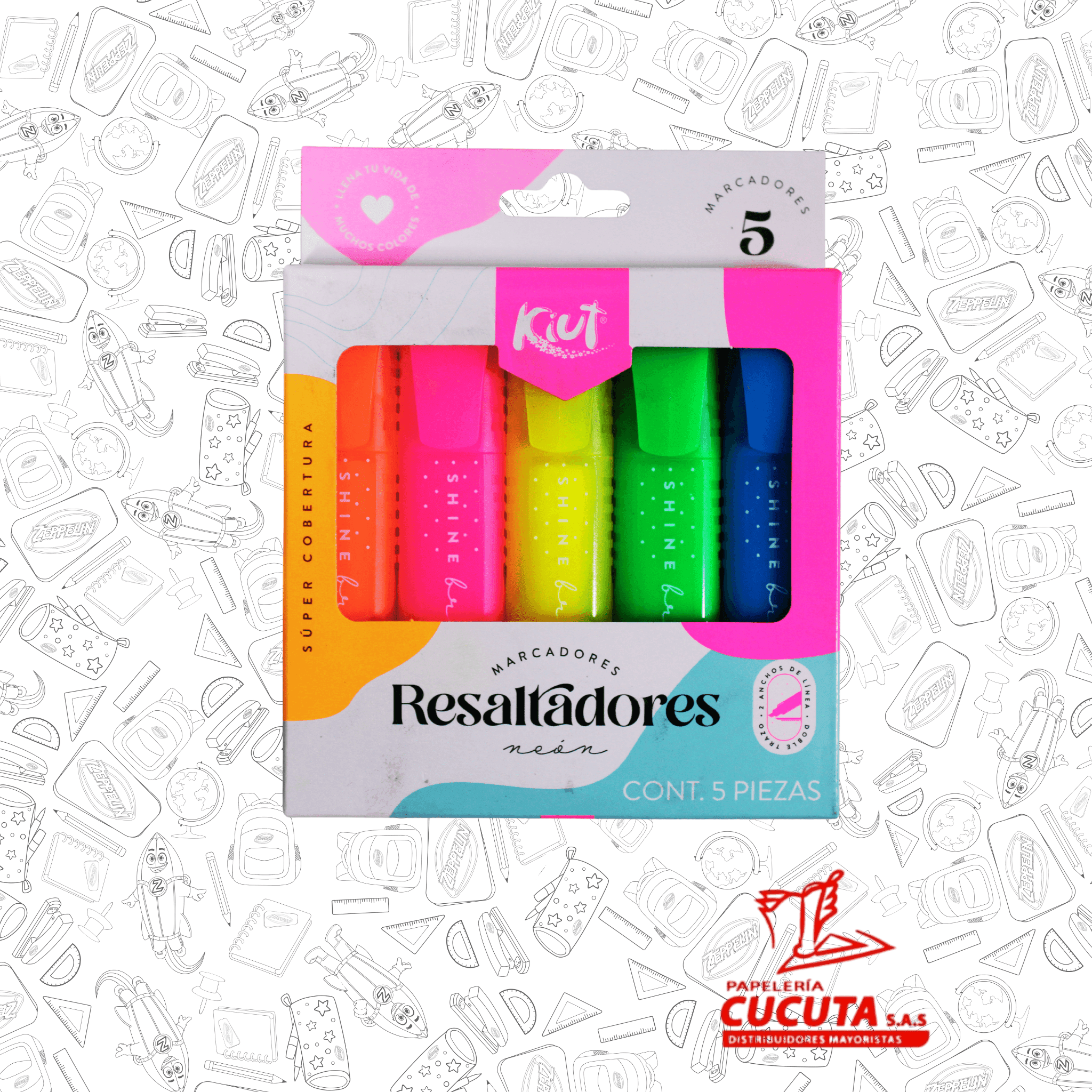 RESALTADOR KIUT NEON X 5 NORMA