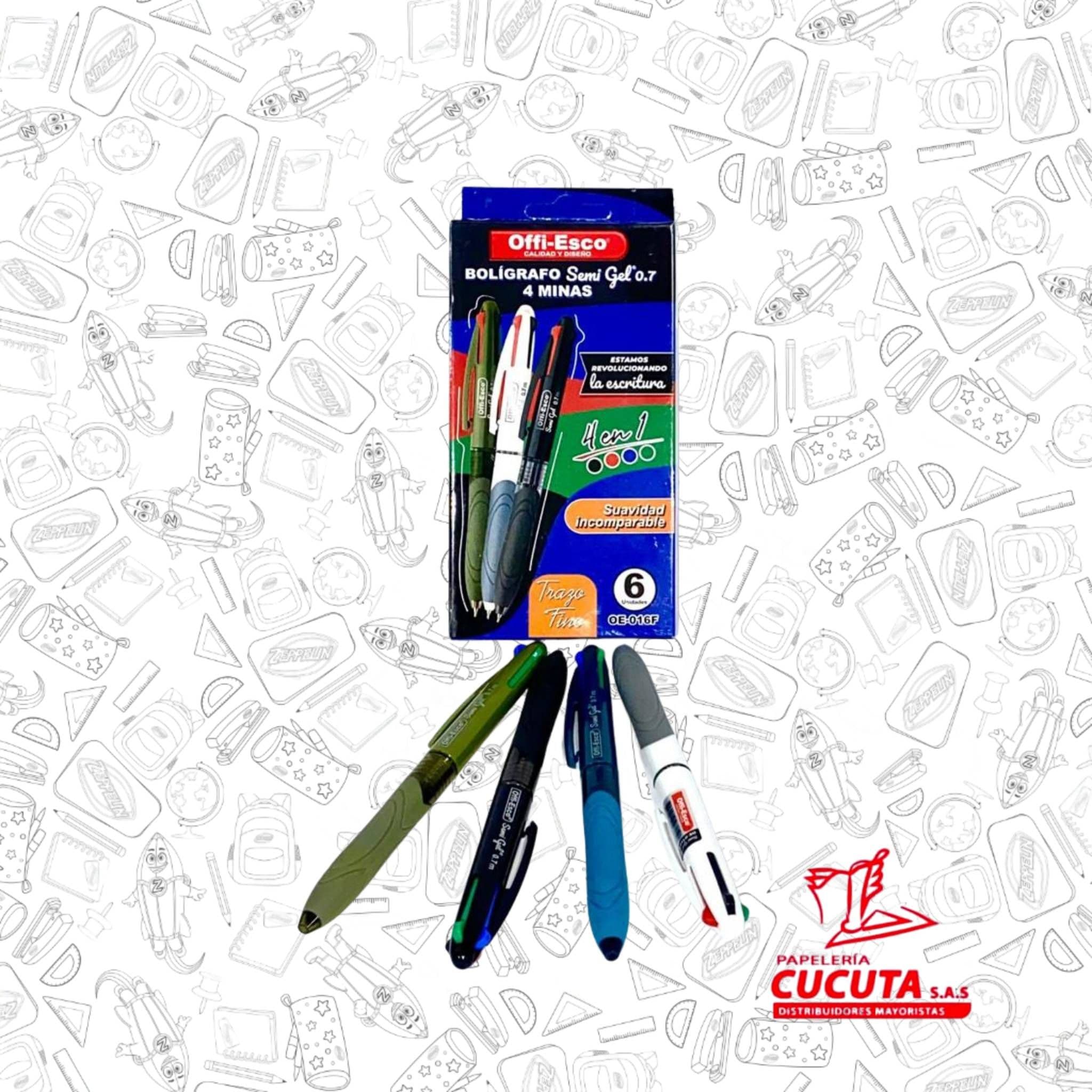BOLIGRAFO OFFIESCO OE-016F 4 MINAS