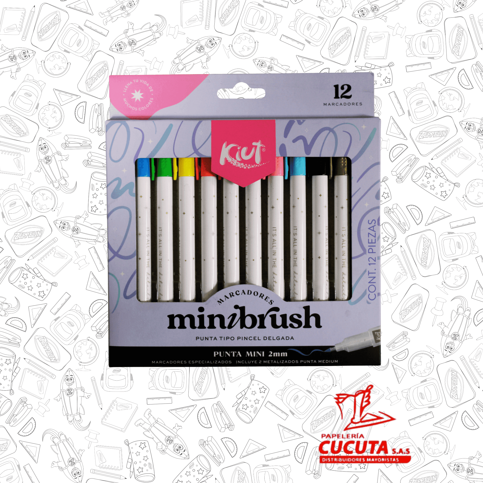 MARCADORES KIUT X 12 MINIBRUSH