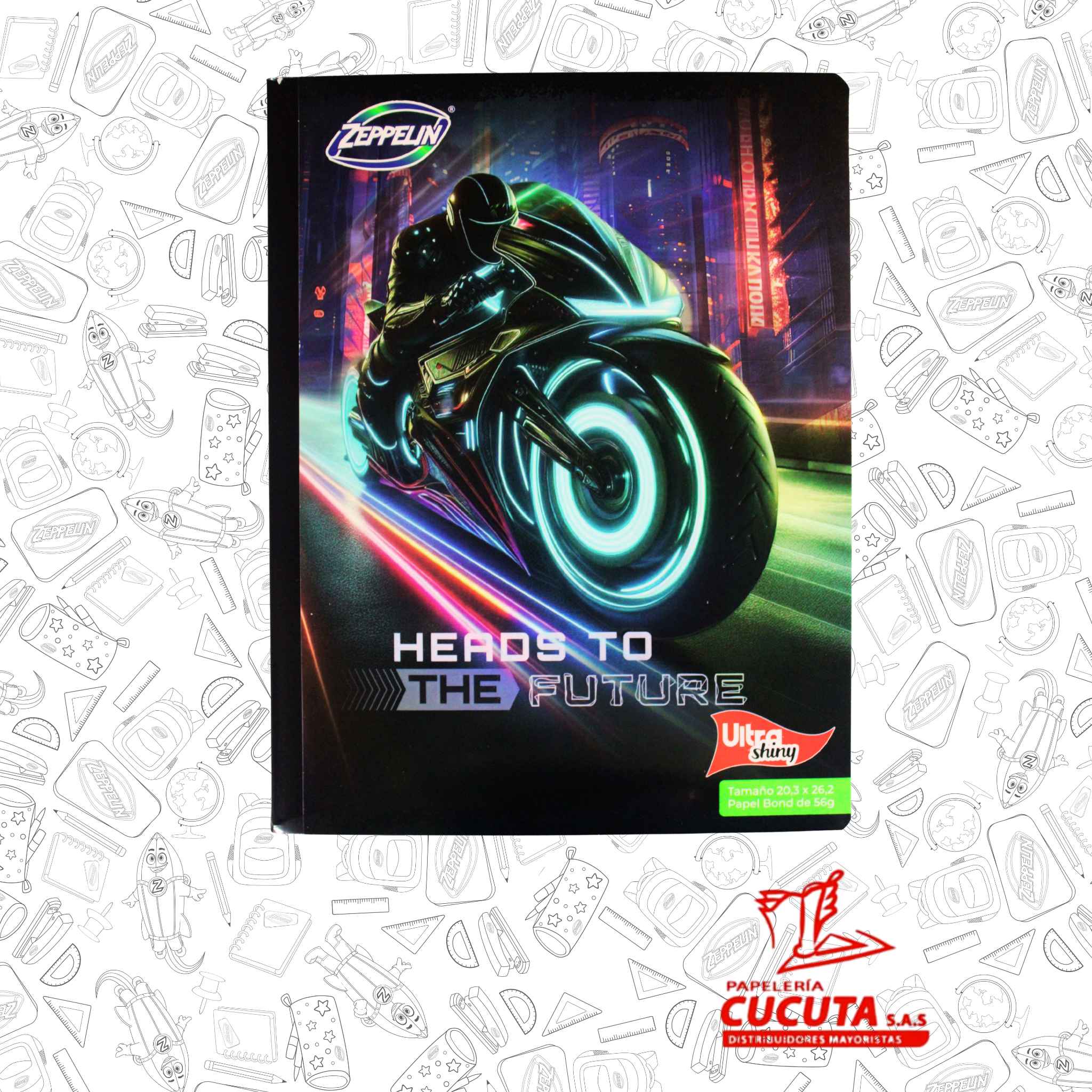 CUADERNO COSIDO 100HJ GDE -1 ULTRA SHINY 20.3X26.2 PCX30