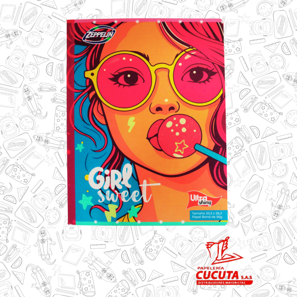 CUADERNO COSIDO 100HJ  GDE -2 ULTRA SHINY 20.3X26.2 PCX30 ZPP