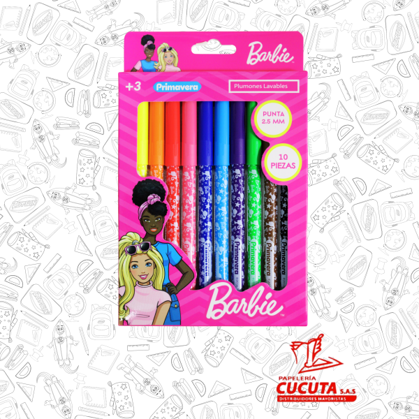 PLUMONES LAVABLES X 10 PERSONAJES PRIMAVERA