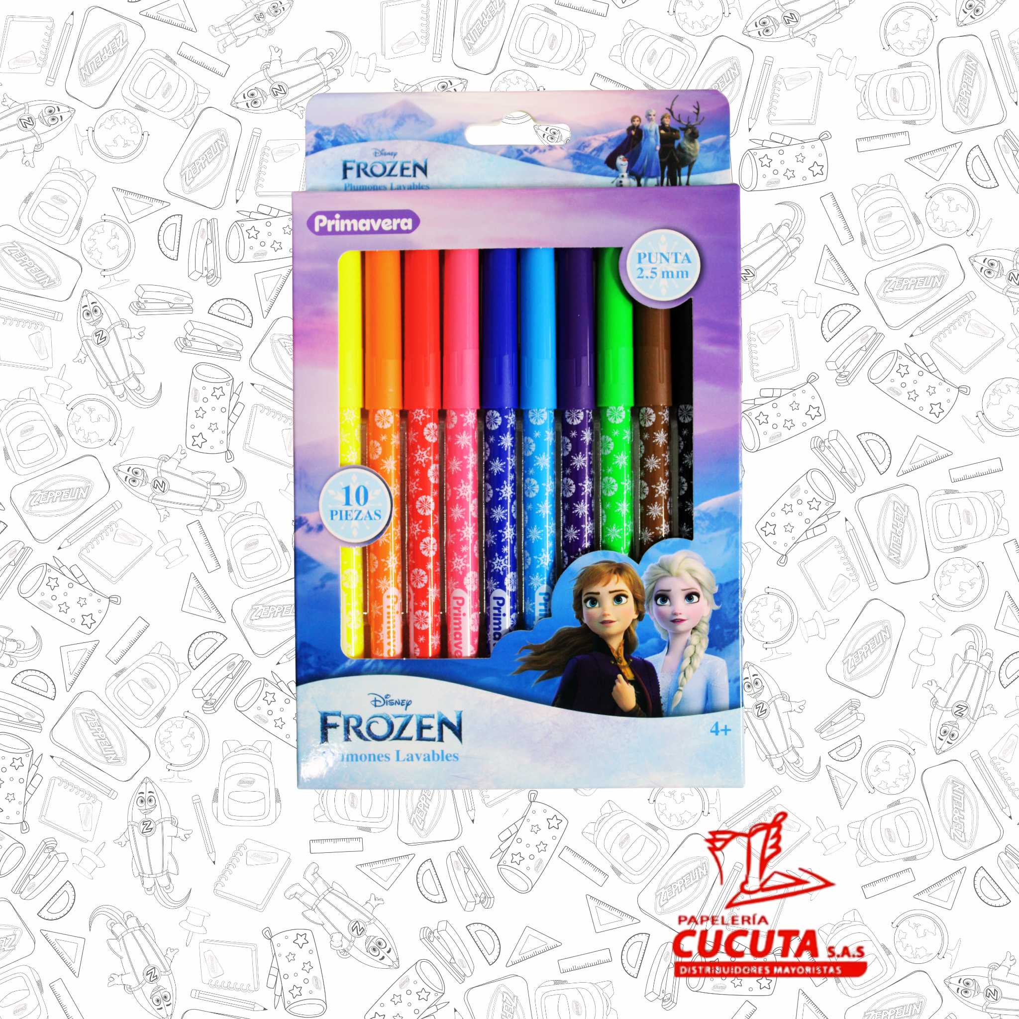 PLUMONES LAVABLES X 10 PERSONAJES PRIMAVERA