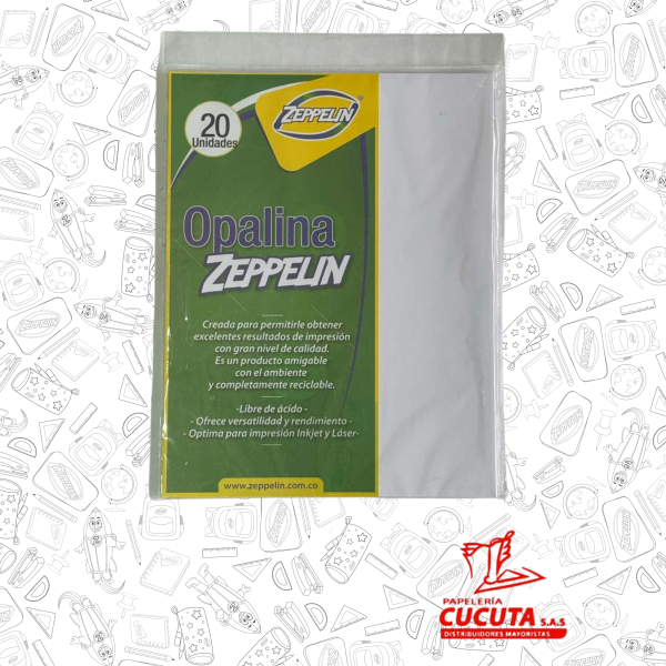 OPALINA CARTA LISA X 20 ZEPPELIN ZP 157