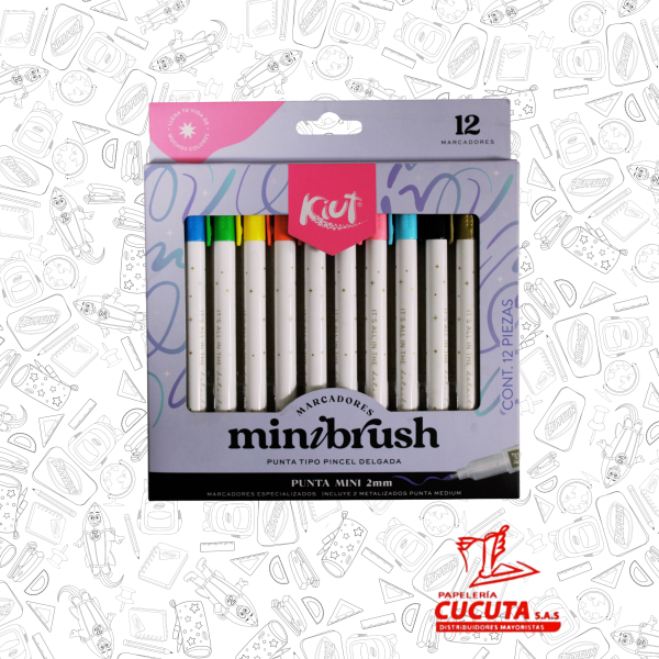 MARCADORES KIUT X 12 MINIBRUSH