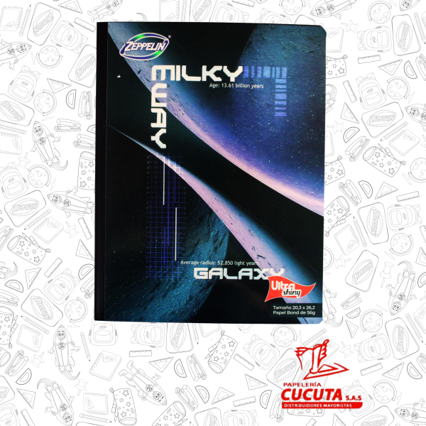 CUADERNO COSIDO 100HJ  GDE -2 ULTRA SHINY 20.3X26.2 PCX30 ZPP