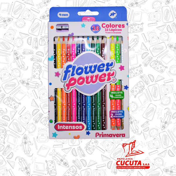 COLORES FLOWER POWER X 15 PRIMAVERA