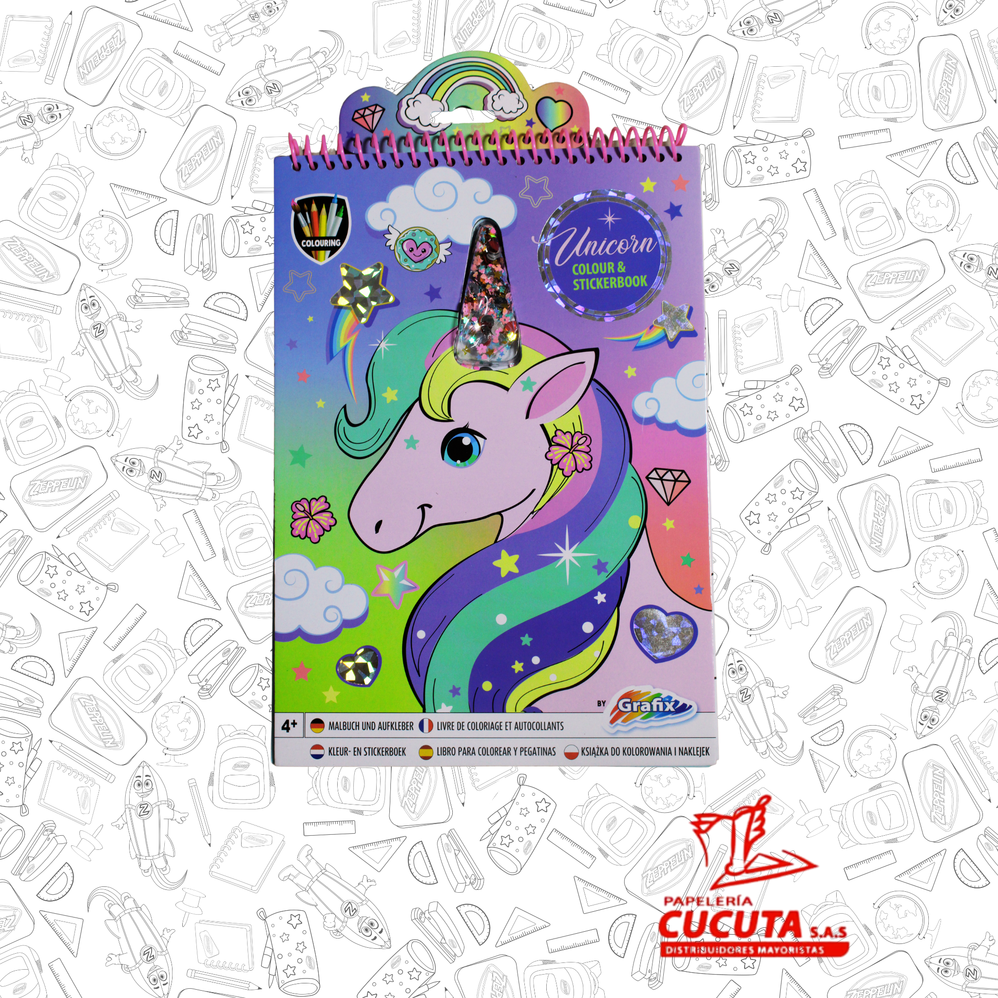 BLOCK PARA COLOREAR UNICORNIO R/F LA 2252