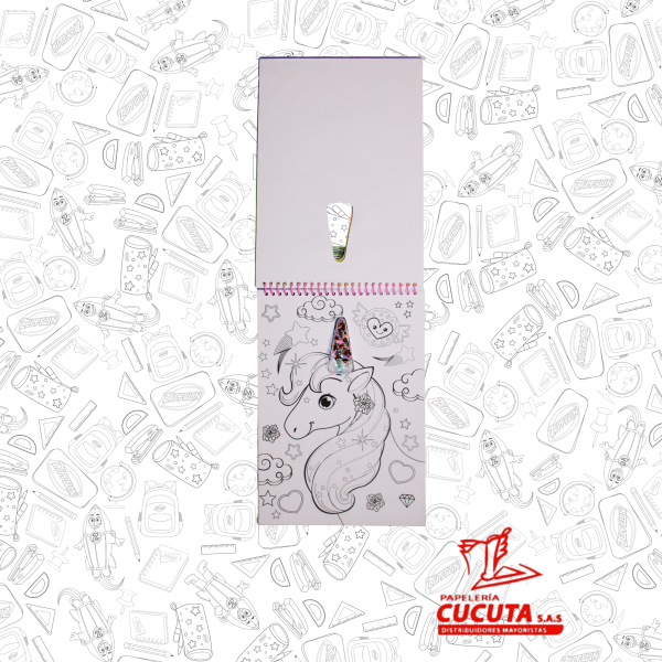 BLOCK PARA COLOREAR UNICORNIO R/F LA 2252