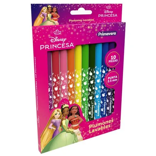 PLUMONES LAVABLES X 10 PERSONAJES PRIMAVERA