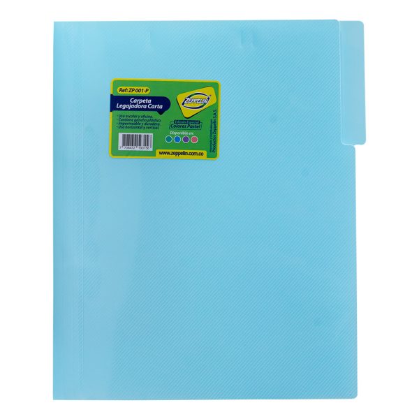 CARPETA LEGAJADORA CARTA PASTEL ZP 001P ZEPPELIN