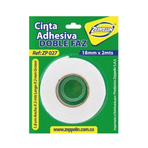 ZP 027 Cinta Adhesiva Doble Faz CINTA DOBLE FAZ PQÑ X 2 M ZP027 2.5 GR 185 1193