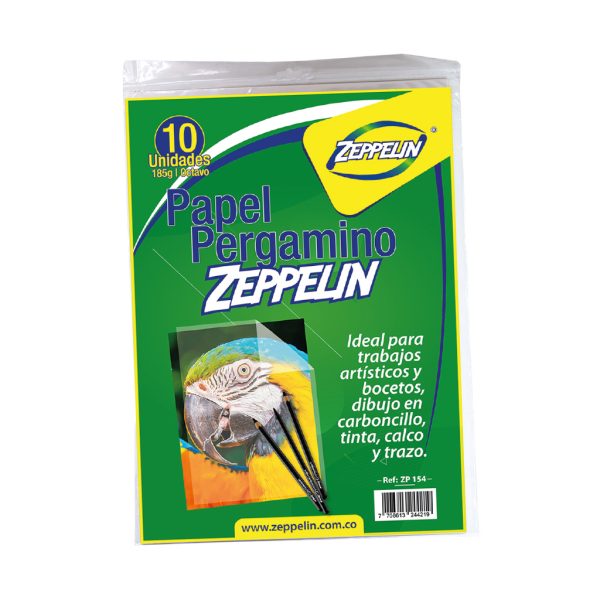 PAPEL PERGAMINO 185 GR 1/8 X10