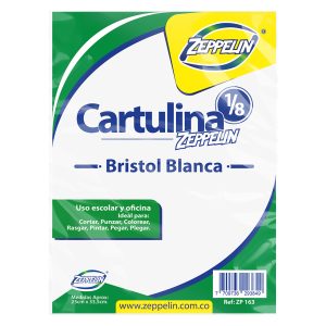 CARTULINA BRISTOL BLANCA 1/8 ZP-163