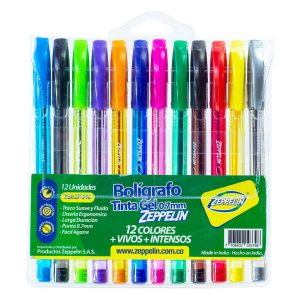 BOLIGRAFO ZEPPELIN TINTA GEL 0.7 ZP 246 X  12 SURTIDO