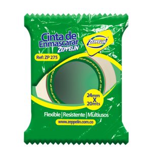 ZP 275 Cinta Enmascarar 24x20 CINTA ENMASCARAR 1" X20 YARDAS ZP 275 ZEPPELIN* PC 144