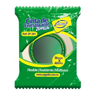 ZP 281 Cinta Enmascarar 36x40 CINTA ENMASCARAR 1.5 X 40 YARDAS ZP 281 ZEPPELIN PC X 56