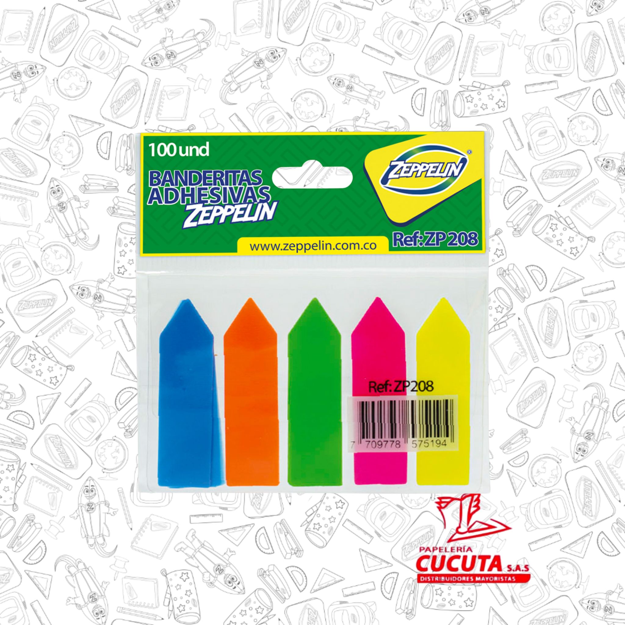 BANDERITAS SEÑALIZADORAS R/F P01-2 ZEPPELIN ZP 208